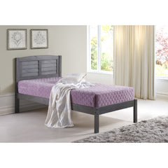 Donco Twin Louver Bed Antique Grey - KeyBedroom