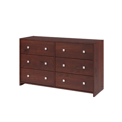 Donco Double Wide 6 Drawer Cappuccino Loft Dresser - KeyBedroom