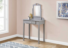 HomeRoots Grey Vanity Mirror and Storage Drawer - KeyBedroom