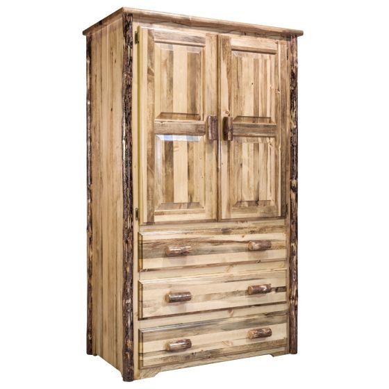 Montana Woodworks Glacier Country Collection Armoire/ Wardrobe - KeyBedroom